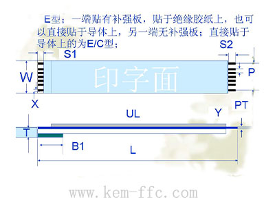 E型結(jié)構(gòu)ffc扁平排線